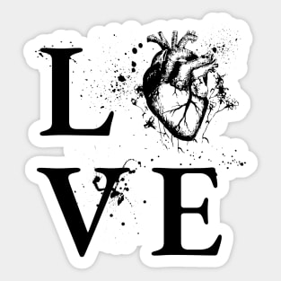 Love Realistic Heart Sticker